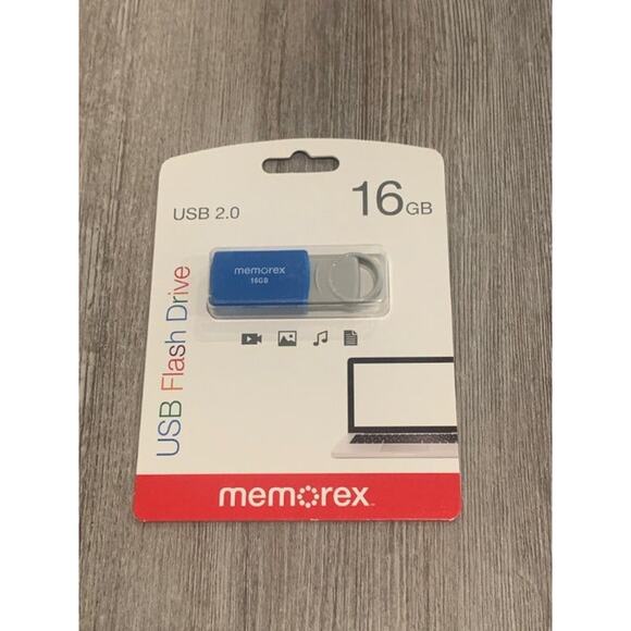 Memorex 16GB Flash Drive USB 2.0 - Blue - Picture 1 of 2